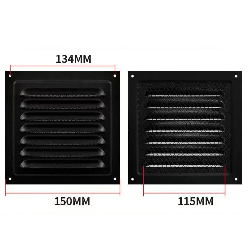 Air Vent Grille Heating Cooling Vents Plate Exhaust Outlet Window Square Vent Air System Net Cover Screen view 2