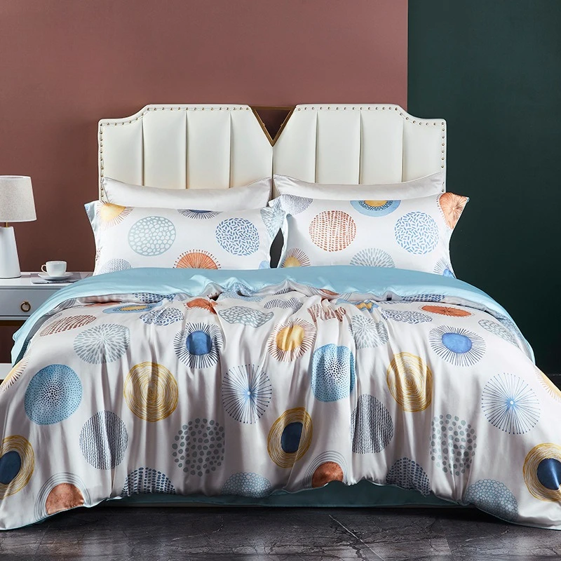 Silk four-piece set, simple atmosphere, mulberry silk bedding