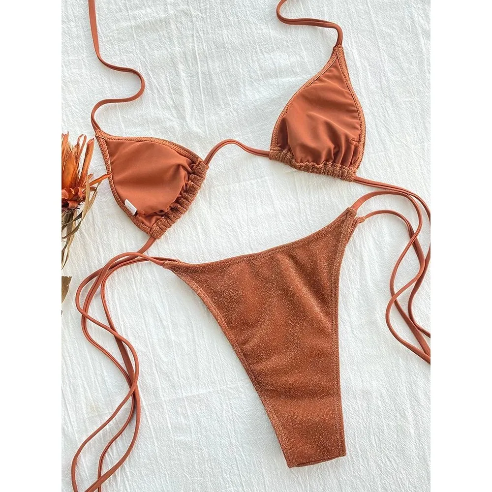 

Miyouj iny Bandage Bikini Set e Swimsuit Sport Fitn Swimmingwear without Steel Support And Chest Pad