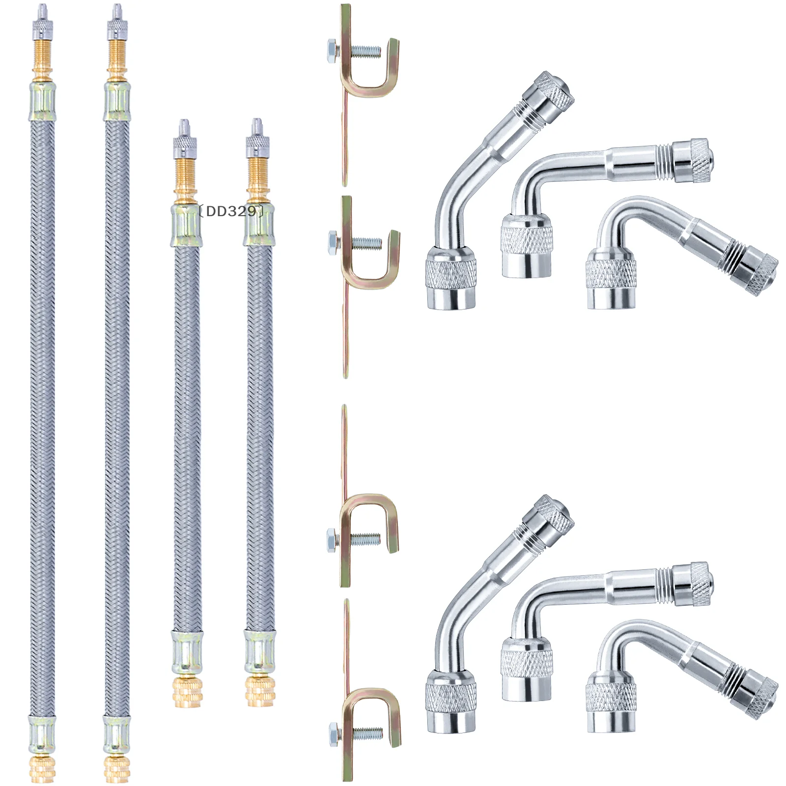 

Набор удлинителей клапана коммерческого действия 1949, 4 шт., удлинители стержня клапана, 8/12 дюймов, гибкая оплетка из нержавеющей стали, 6 шт., Schrader