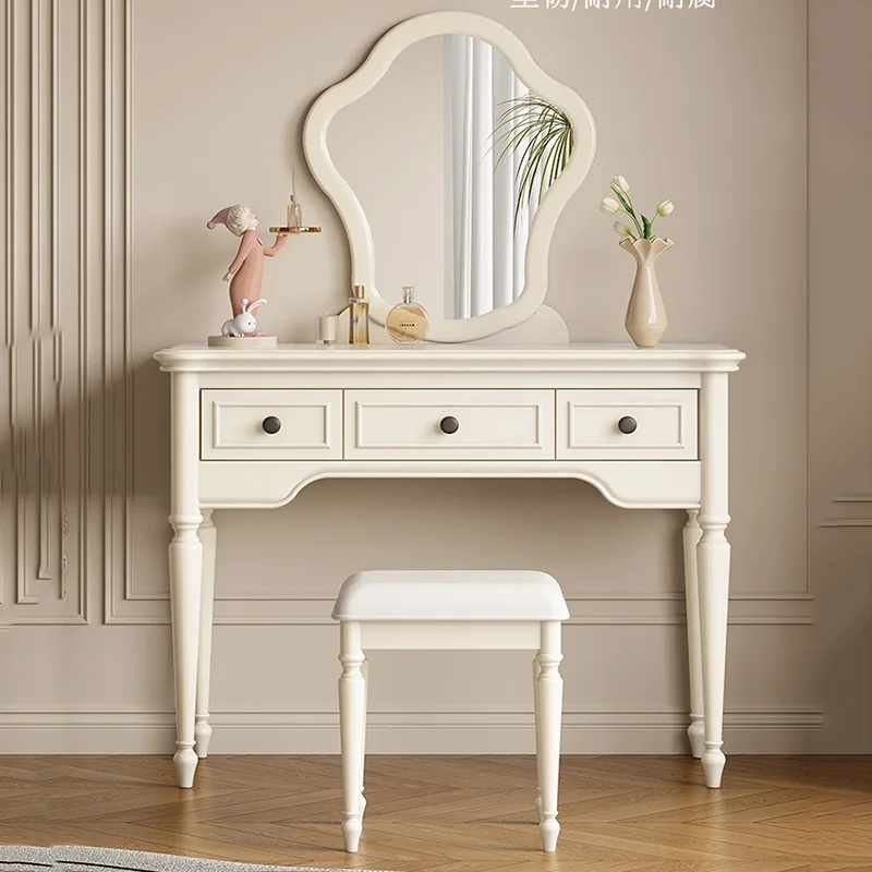 Stool Box Girl Dresser Eithe Drawers Mirror Nordic White Living Room Dressing Table Storage Makeup Comoda Pra Quarto Furniture