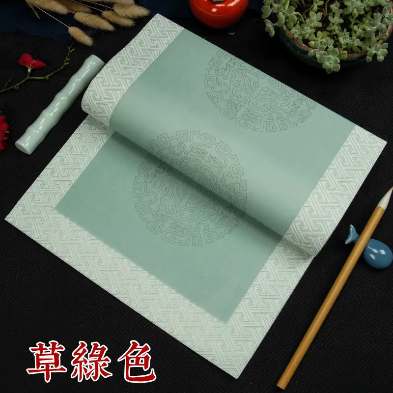 Four Foot Folio Batik Character Five Seven Tiledang Couplet Paper Half Cooked Brush Calligraphy Works Rice Wholesale