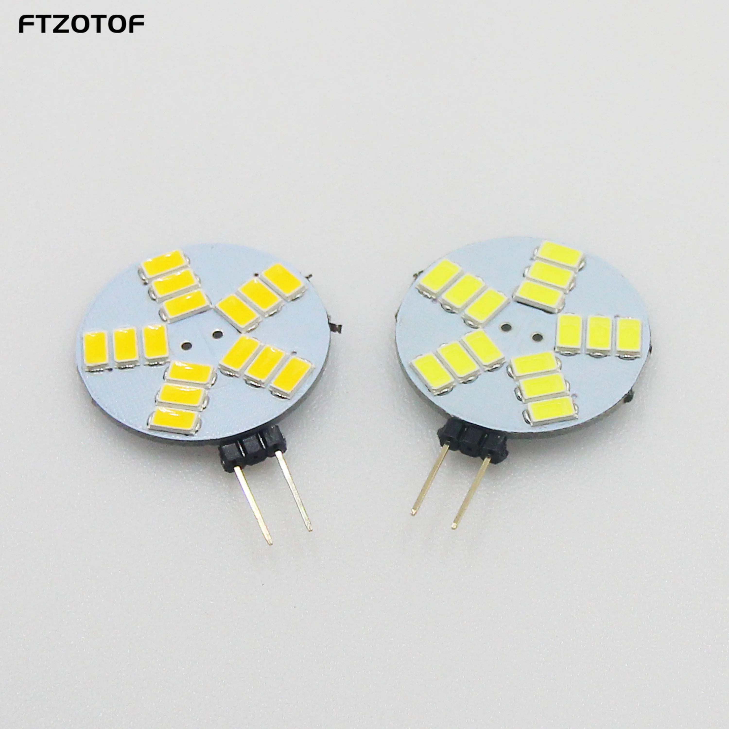

FTZOTOF COB Светодиодный чип 12 В постоянного тока G4 Socket 3W 5730 SMD Сменная галогенная 2-контактная 15 светодиодная лампа с углом луча 180 градусов для домашней лампы