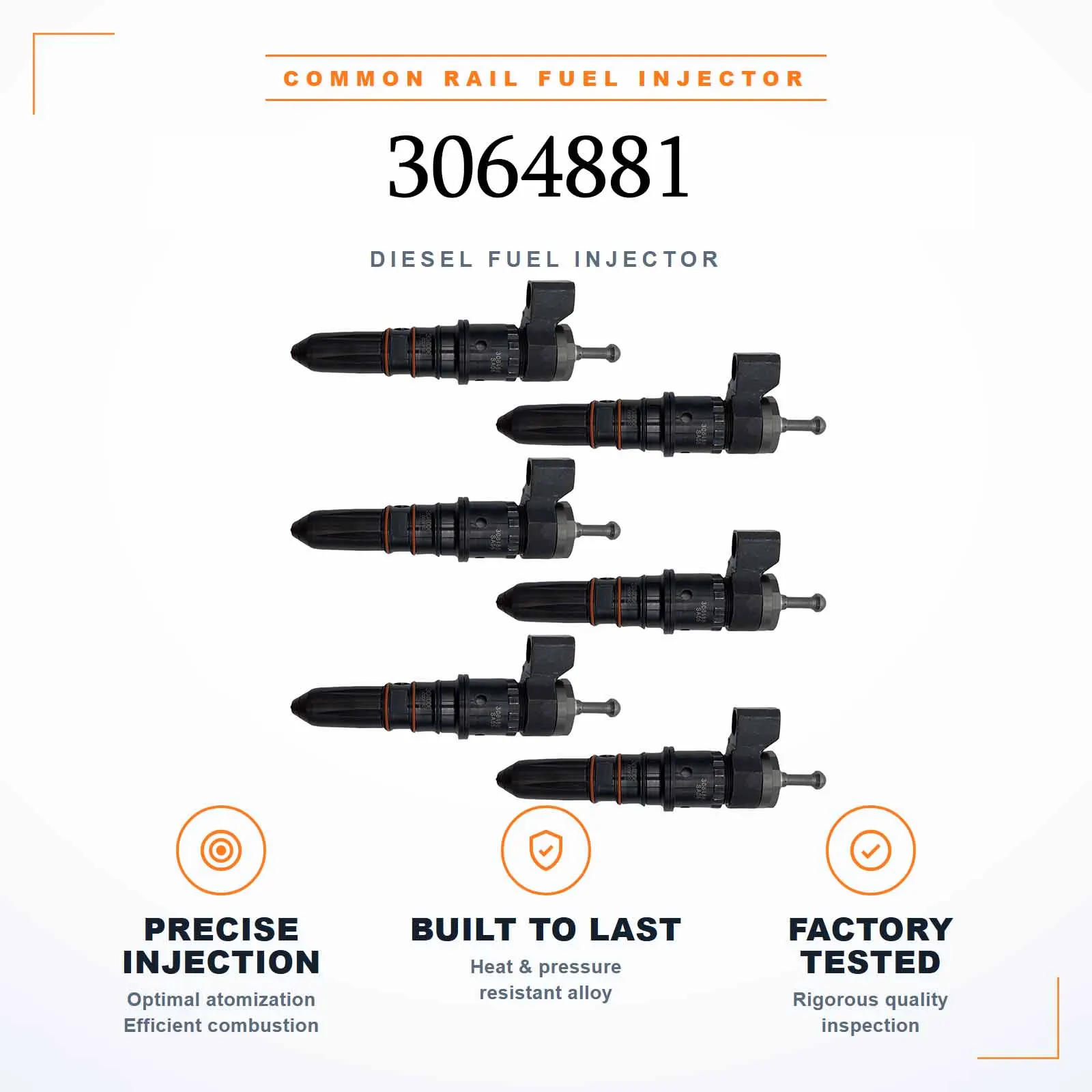 6PCS Fuel injector FIX1673RF For Cummins M11 ISM11 QSM11 Engine