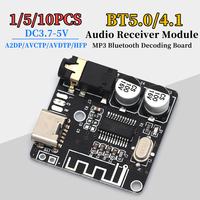 1-10PCS DIY BT Audio Receiver Board BT 4.1 / 5.0 MP3 Lossless Decoder Board Wireless Stereo Music Module DC3.7-5V