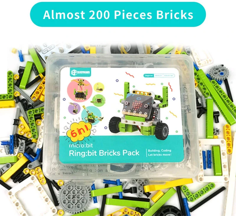 6 IN 1 Ring:bit Bricks Pack : Lego compatible building and coding kit for micro:bit （without micro:bit board）