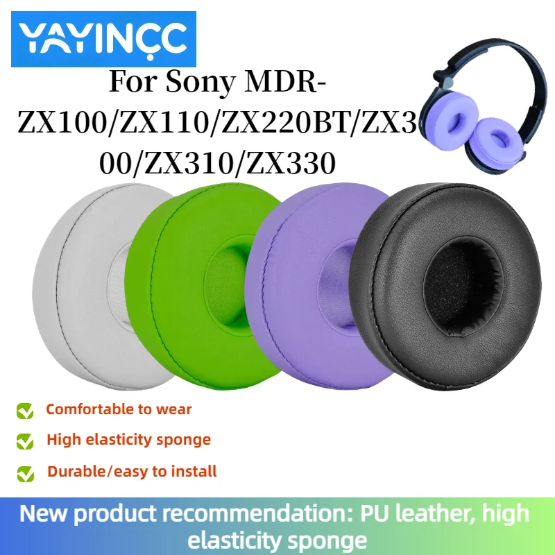 

YAYINCC New Arrivals Replacement Protein skin memory sponge Ear Pads for Sony MDR-ZX100/ZX110/ZX220BT/ZX300/ZX310/ZX330 Headset