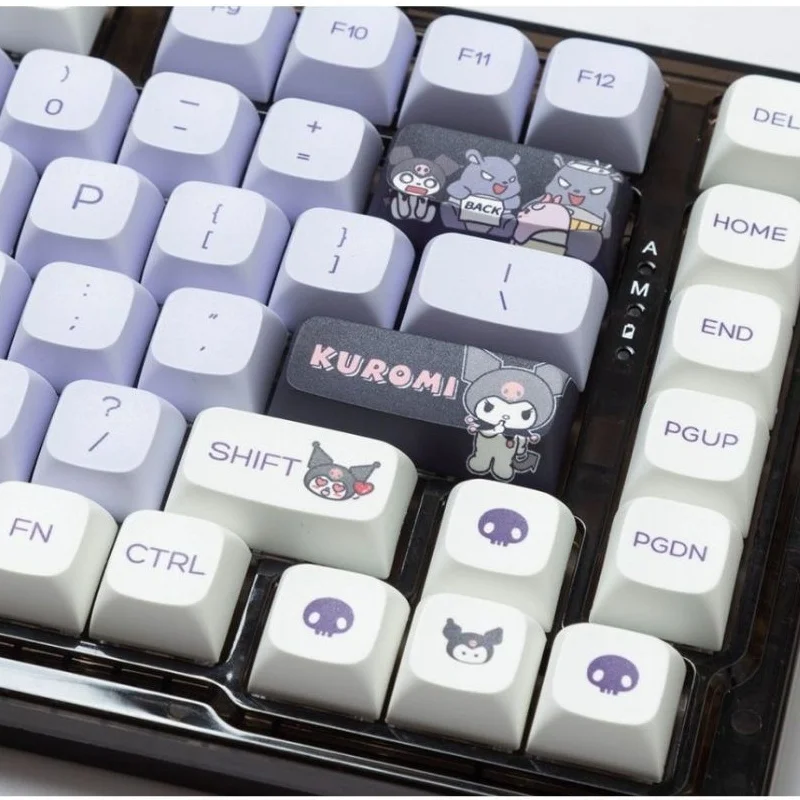 

2024 Kuromi Theme Keycaps 142key Xda Cherry Profile Pbt Thermal Sublimation Mechanical Keyboard Anime Game Peripheral Keycaps