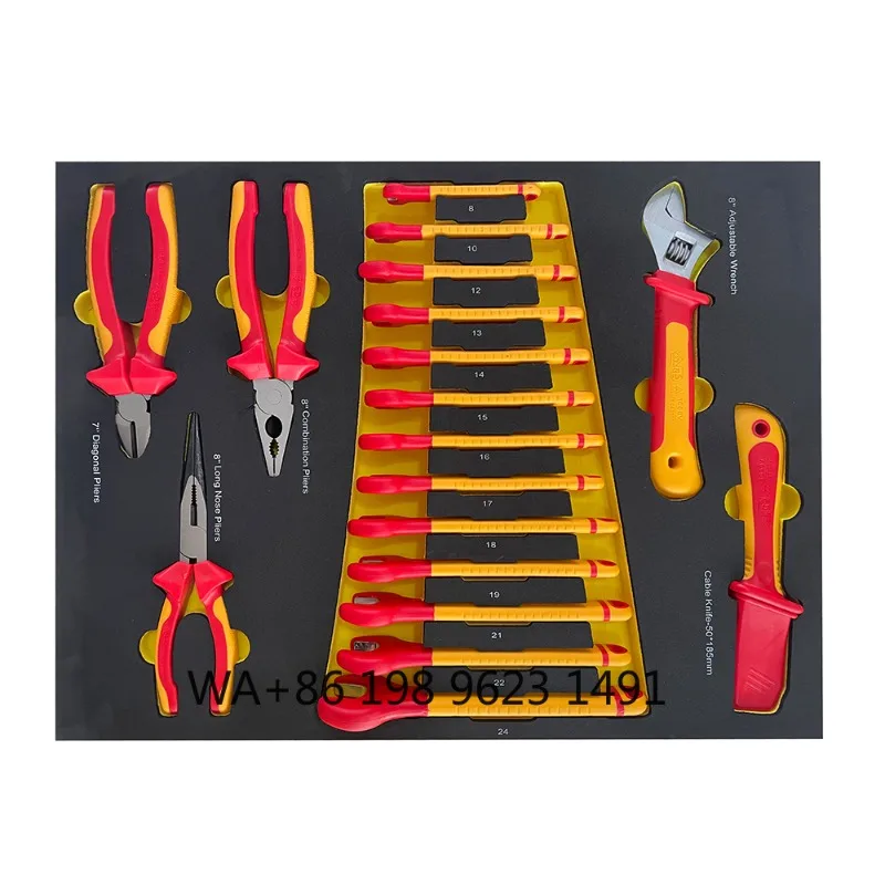 Explosion-proof insulated maintenance tools, safety hand kit equipped with pickaxe sickle, widely  in new energy tram repair