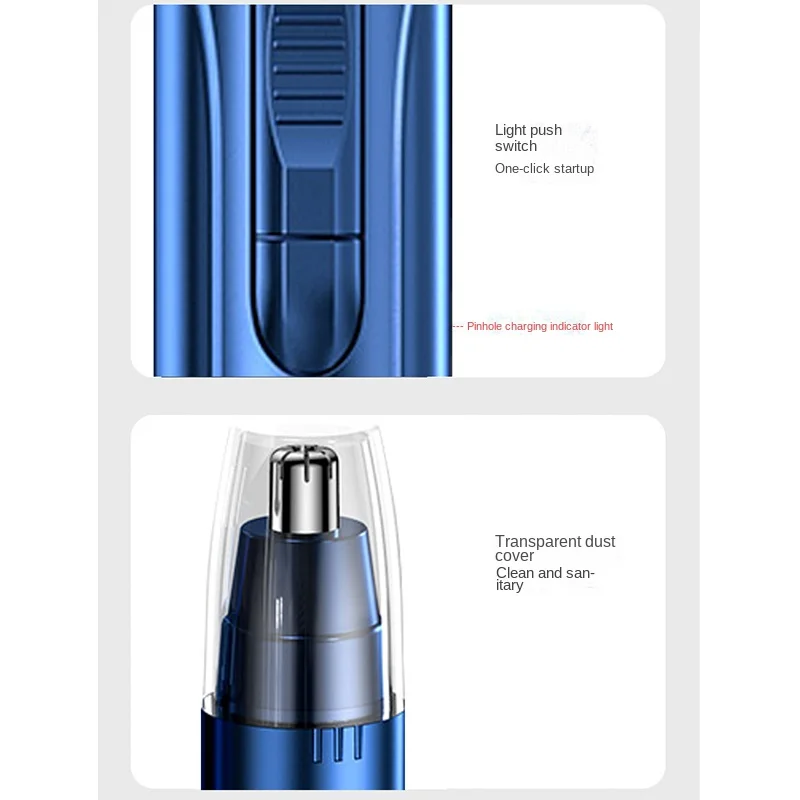 Black Electric Nose Hair Trimmer For Men And Women Available With Low Noise High Torque High Speed Motor Washable Nasal Hair