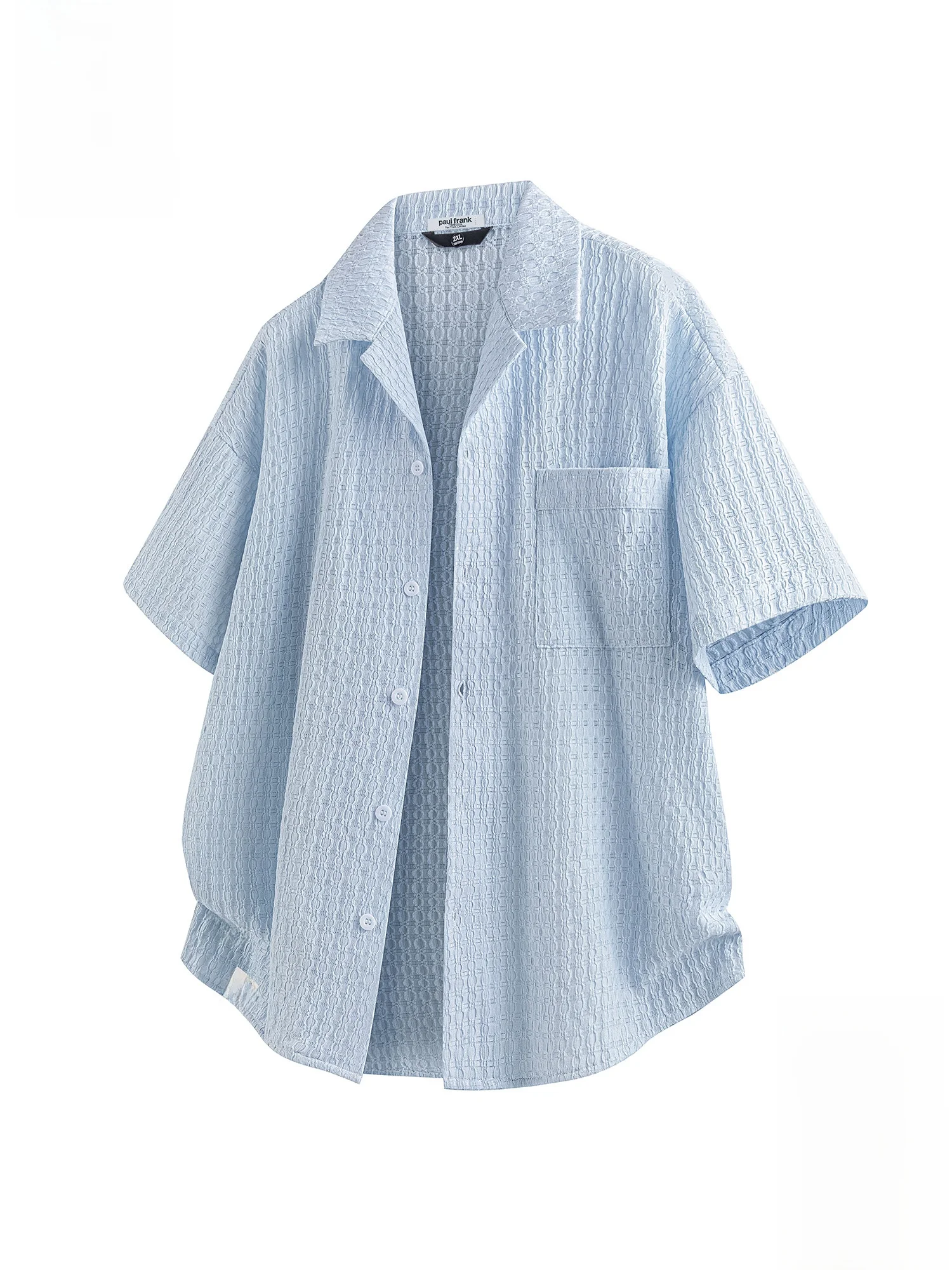 

Мужская футболка Paul Frank Premium Texture из дышащего ледяного шелка, синяя, летняя, повседневная, свободного кроя, из полиэфирного волокна