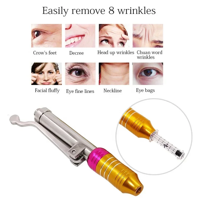 0.3ML Hyaluron Pen With High Pressure Hyaluronic Pen Gun For Anti Wrinkle Lip Lifting Atomizer Skin Lip  No-Needle Injection