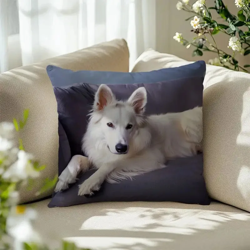 Decorative Husky Dog Lover Pillow Covers Set 4pcs Cute Puppy Throw Pillow Case Home Decor Cushion Gift 40x40cm Plush