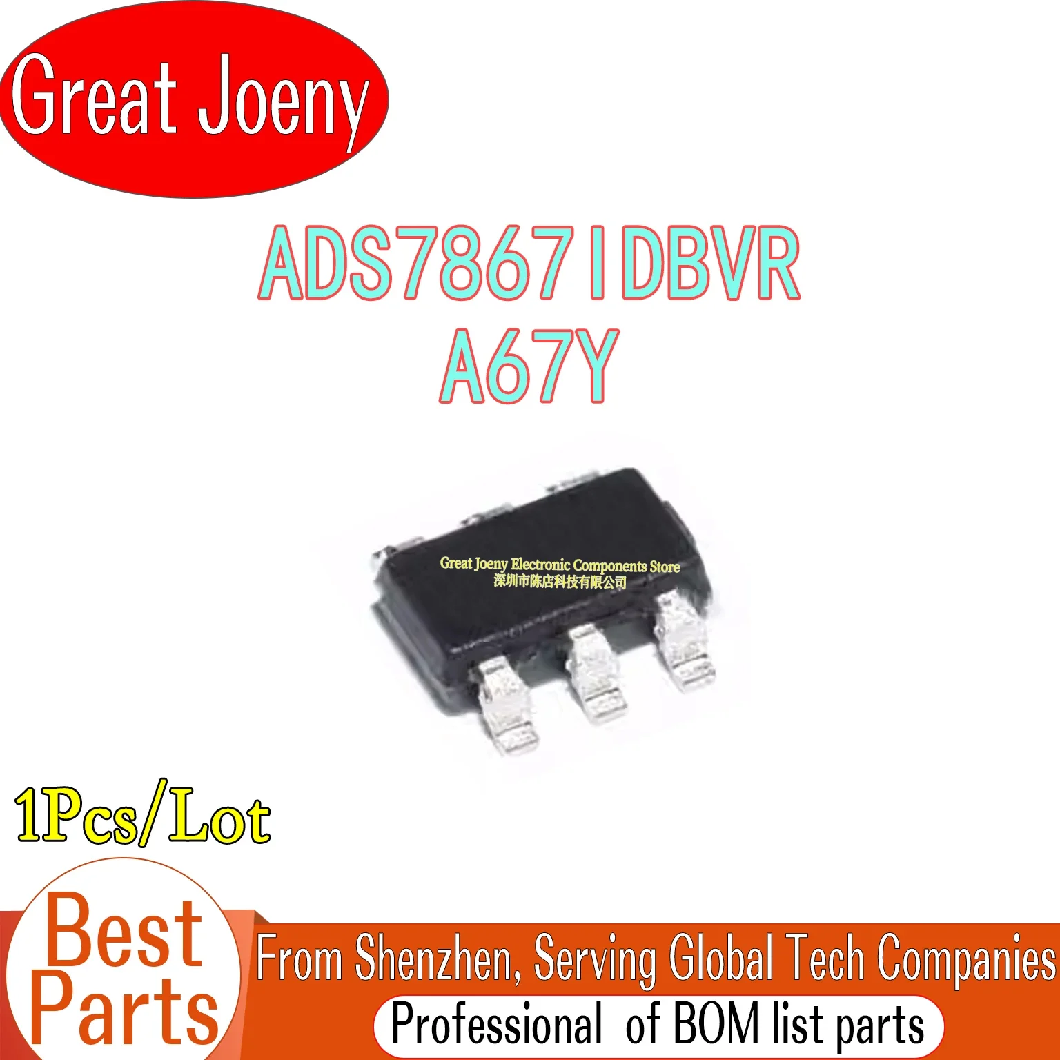 

100% New Original ADS7867IDBVR A67Y IC Chipset SOT-23-6 Bulk Best Price