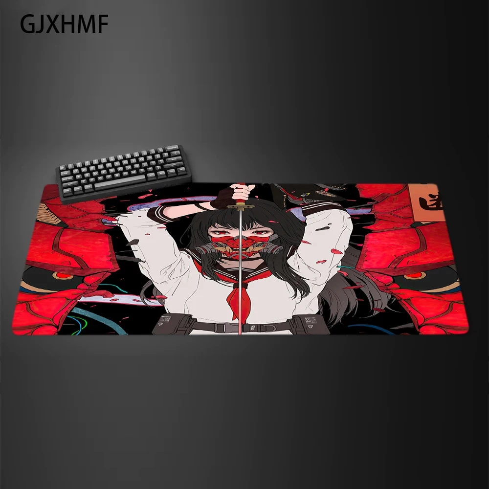 Japan samurai Mausepad Japan samurai Desk Mat Gaming Mat Pad on The Table Office Gamer Accessories Keyboard Mat XXL Mouse Pad