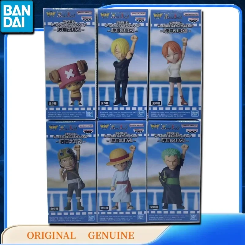 Bandai Original Genuine WCF BANPRESTO One Piece Six The imprint of partners Anime Action Figures Toys Kids Gift Model Ornaments