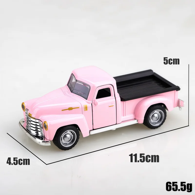 Bagged 1:36 Alloy Old-Fashioned Pickup Model, Metal Vintage Classic Pickup Toy, Doors Can Open, Collectible Gift for Boys and Ho view 4