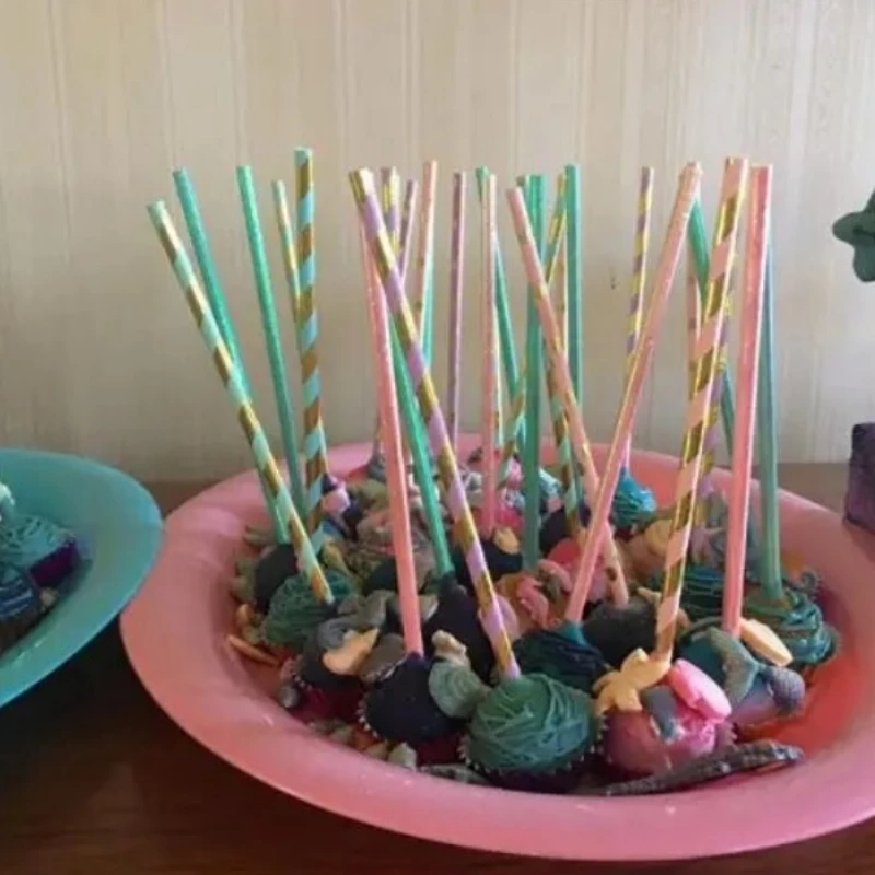 25/50/100PCS Drinking Paper Straws  Cocktail Straws for Birthday Party Suppliesr Wedding Party Gift  Drinks Fruit Juice Beer