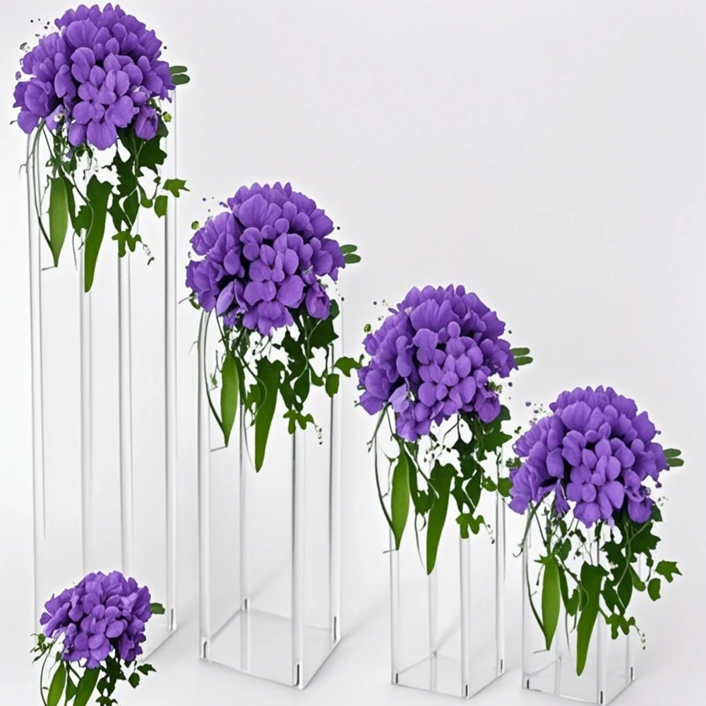 

4-10pcs)40-100cm)Wedding accrylic flower Plinths Centerpiece Acrylic Plinth flower Display stand Set
