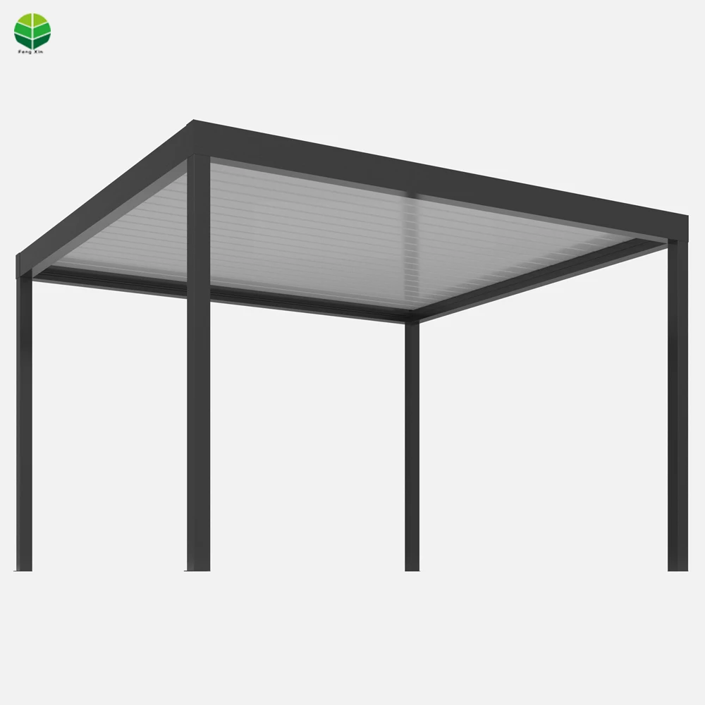 3*3m Modern Luxury Aluminum Outdoor Waterproof Louver Gazebo Kit Garden Buildings Canopy Roof Pergola