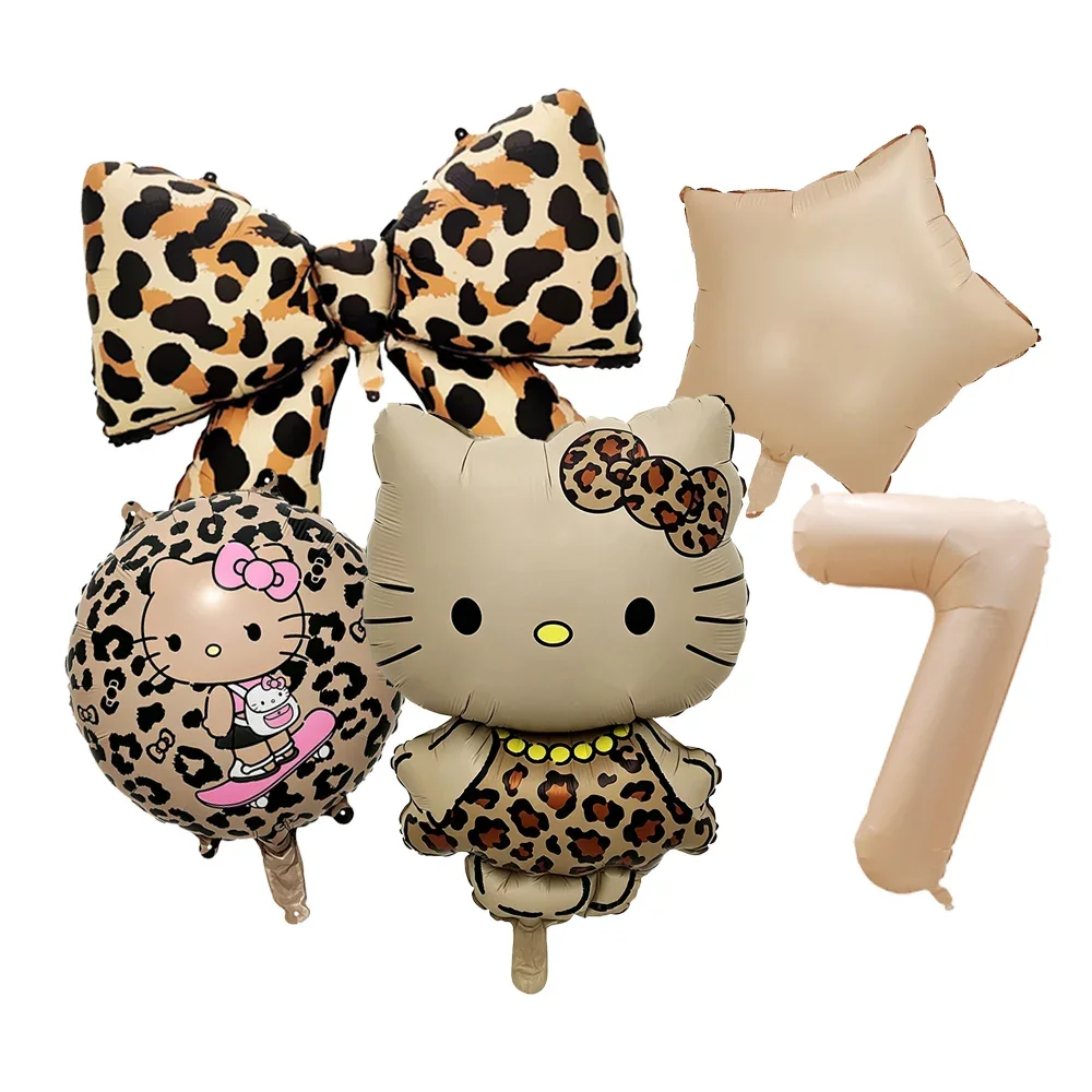 Cartoon Hello Kitty Themen-Tier-Zahlen-Folienballon-Set Kinder Geburtstag Konfetti Party Deko Zubehör Baby-Shower Spielzeug Geschenke – Detail 10