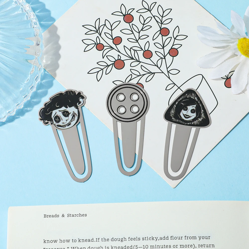 

Coraline 3-Piece Bookmark Set Reading Lovers Reading Accessories Student Learning Stationery Bookmark Gifts for Book Lovers
