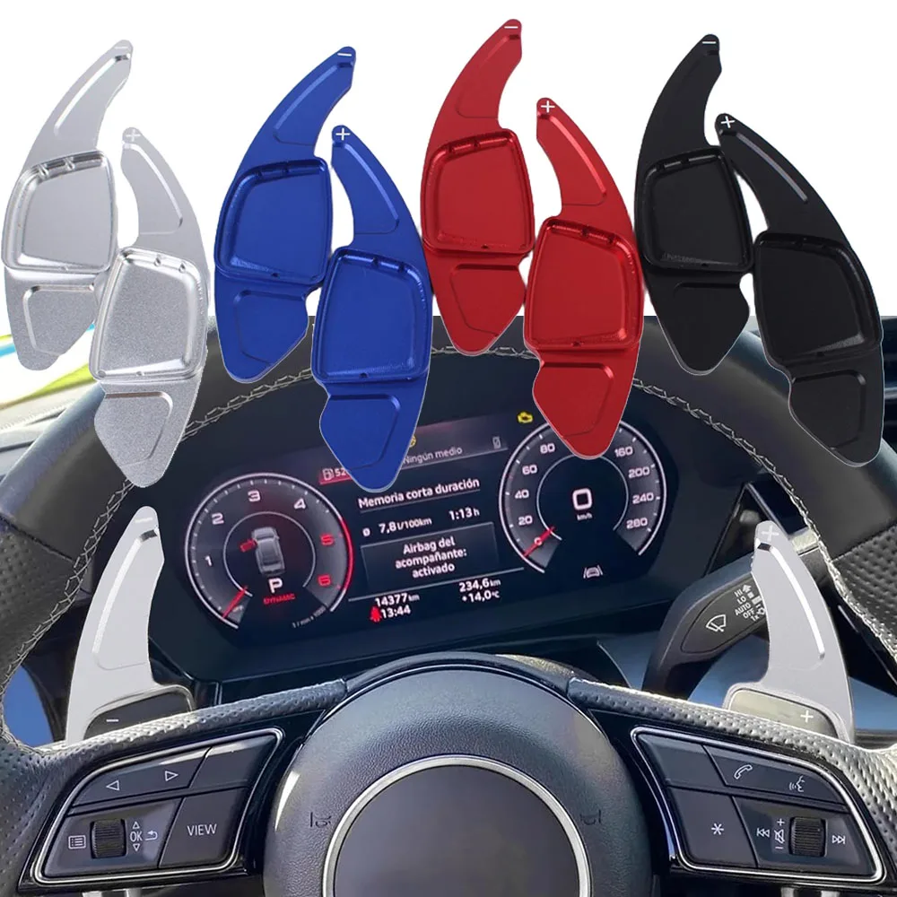 

Лопатка переключения передач для Audi A6 S6 C8 A7 S7 4K A8 S8 Q8 E-tron Sportback 2019-2024 алюминиевый автомобильный руль DSG удлиненные наклейки 2 шт.