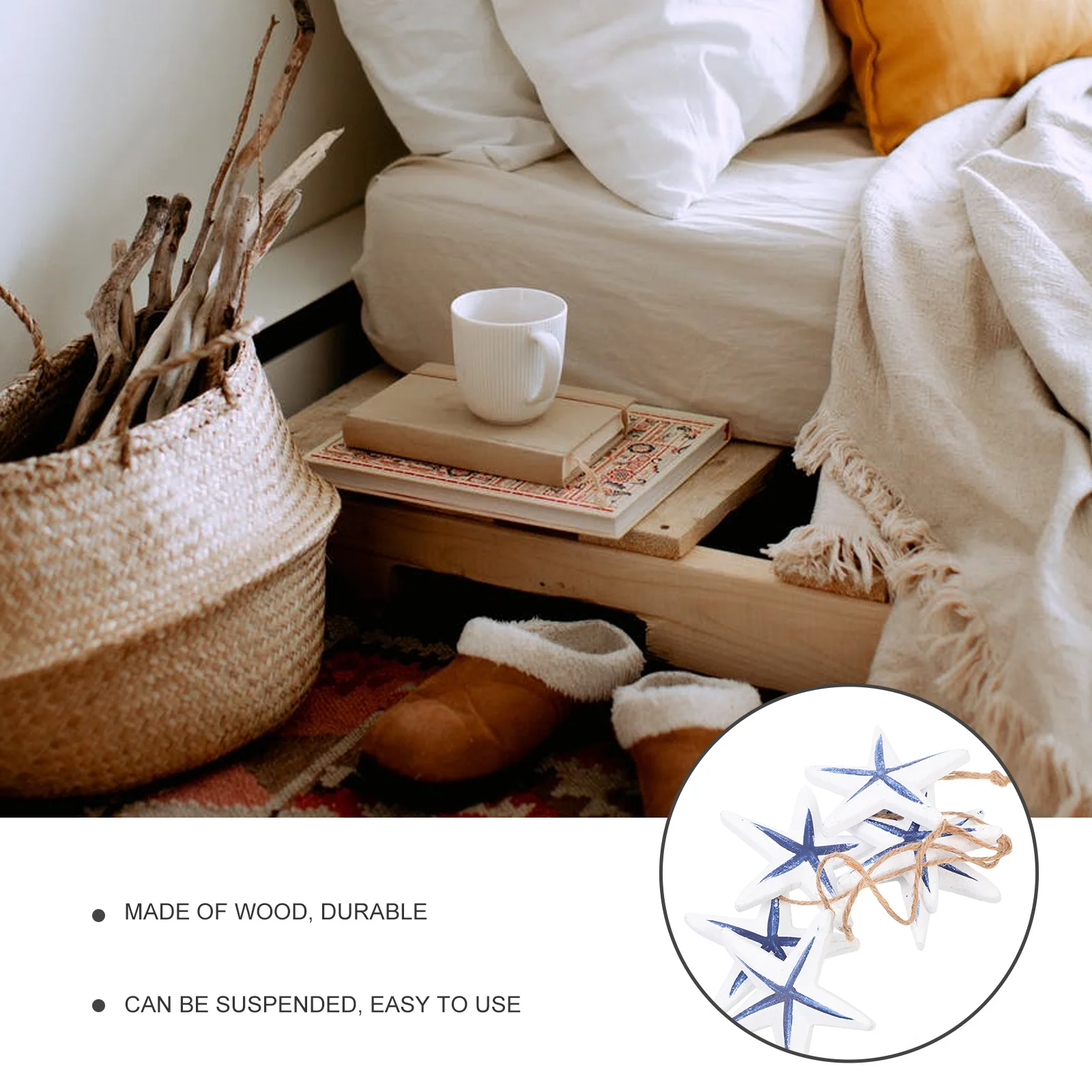 

Mediterranean Style Wooden Pendant Nautical Wall Hanging Decor Hand-Painted Sailing Gift Home Door Decoration Wood Decor