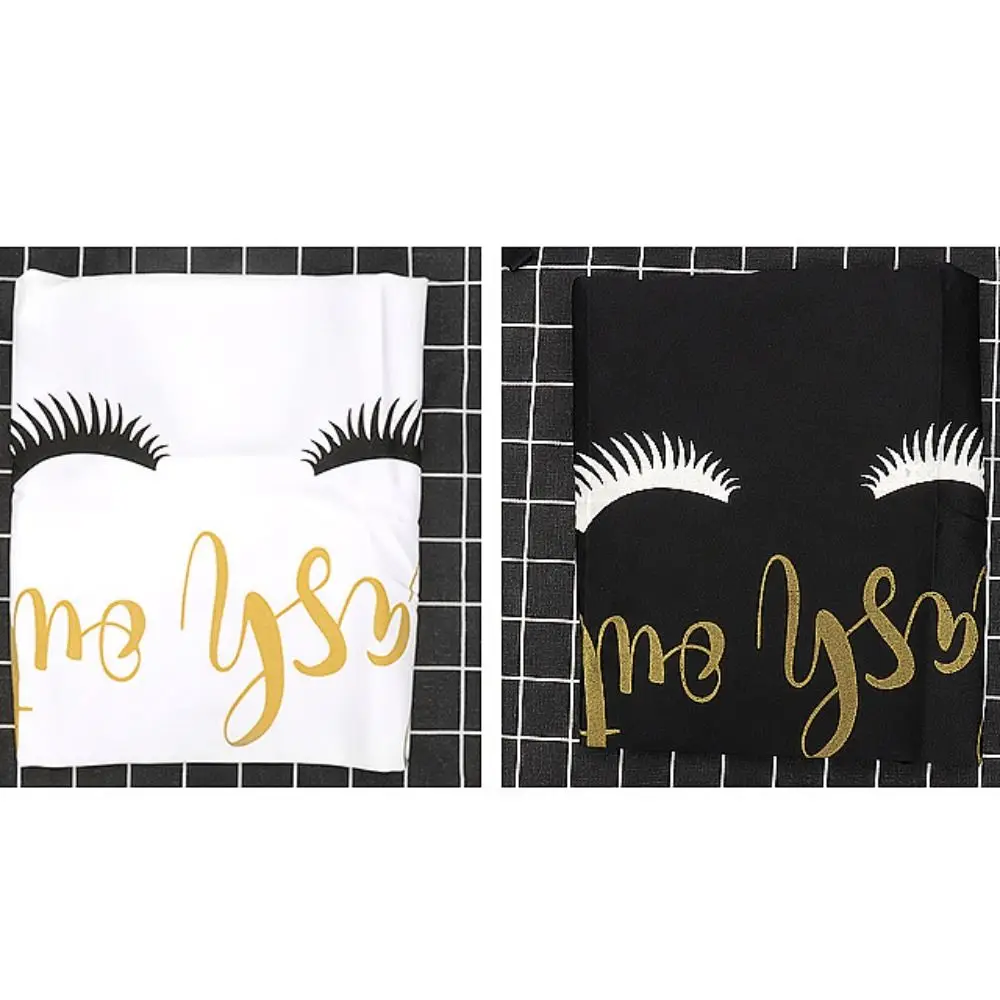 Reusable Polyster Cotton Eyelash Apron Soft Easy Cleaning Lash Extension Apron Printed Nail Art Apron Women Girls