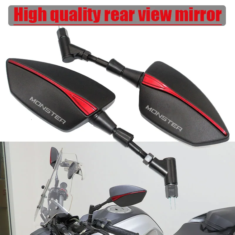 For DUCATI MONSTER 696 795 796 1100 1100S 1100EVO The New High Quality Universal Motorcycle Mirror Rearview Rearview Mirror