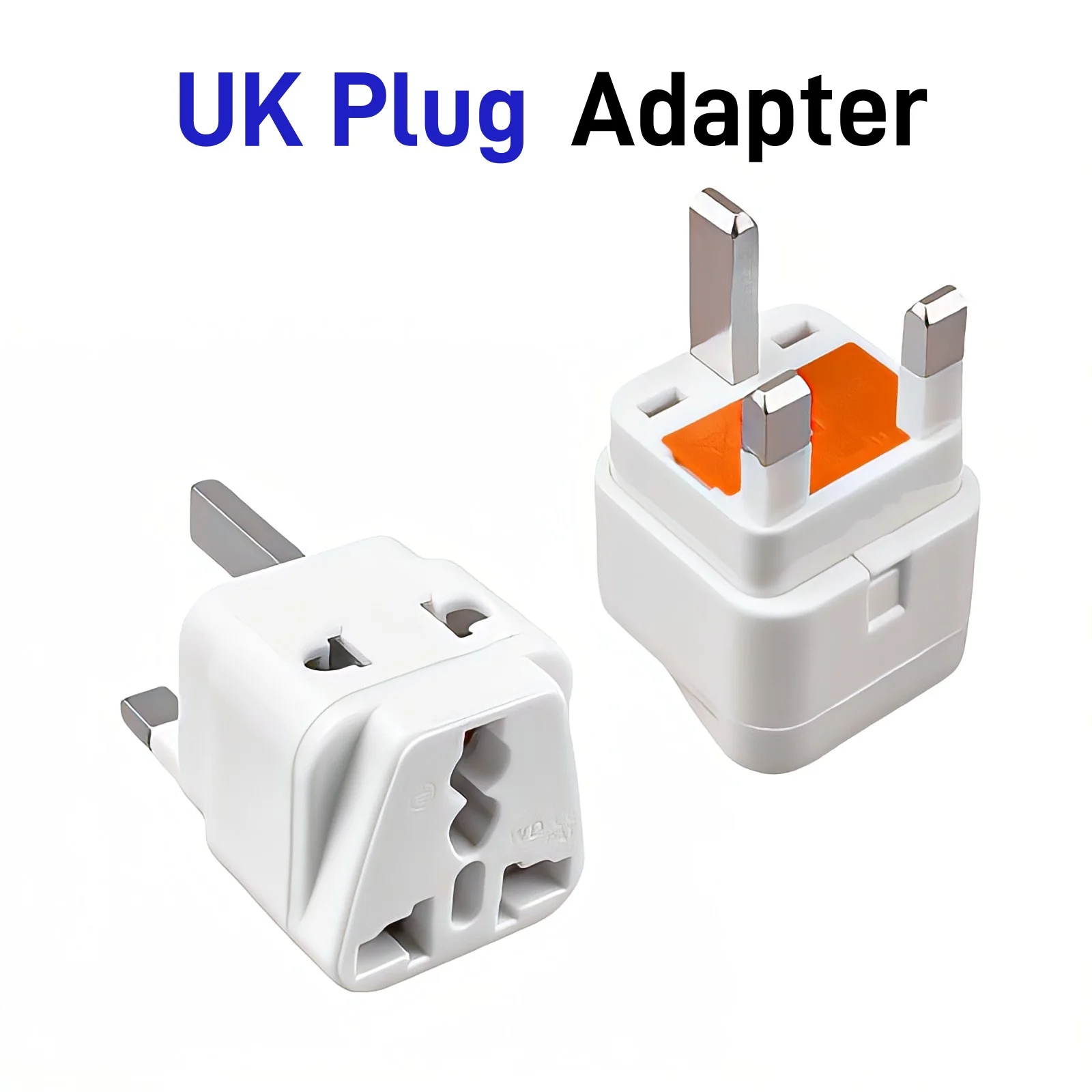 Adaptador de viaje de enchufe 2 en 1 para Reino Unido, adaptador de enchufe Universal de alta calidad con fusible de 250V 13A, convertidor de UE a Reino Unido, salida de CA