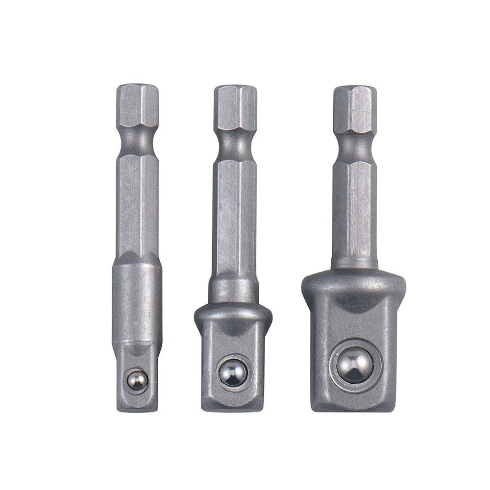 3Pcs Hex Power Drill Bit Driver Socket 1/4 Hex Shank To 1/4\