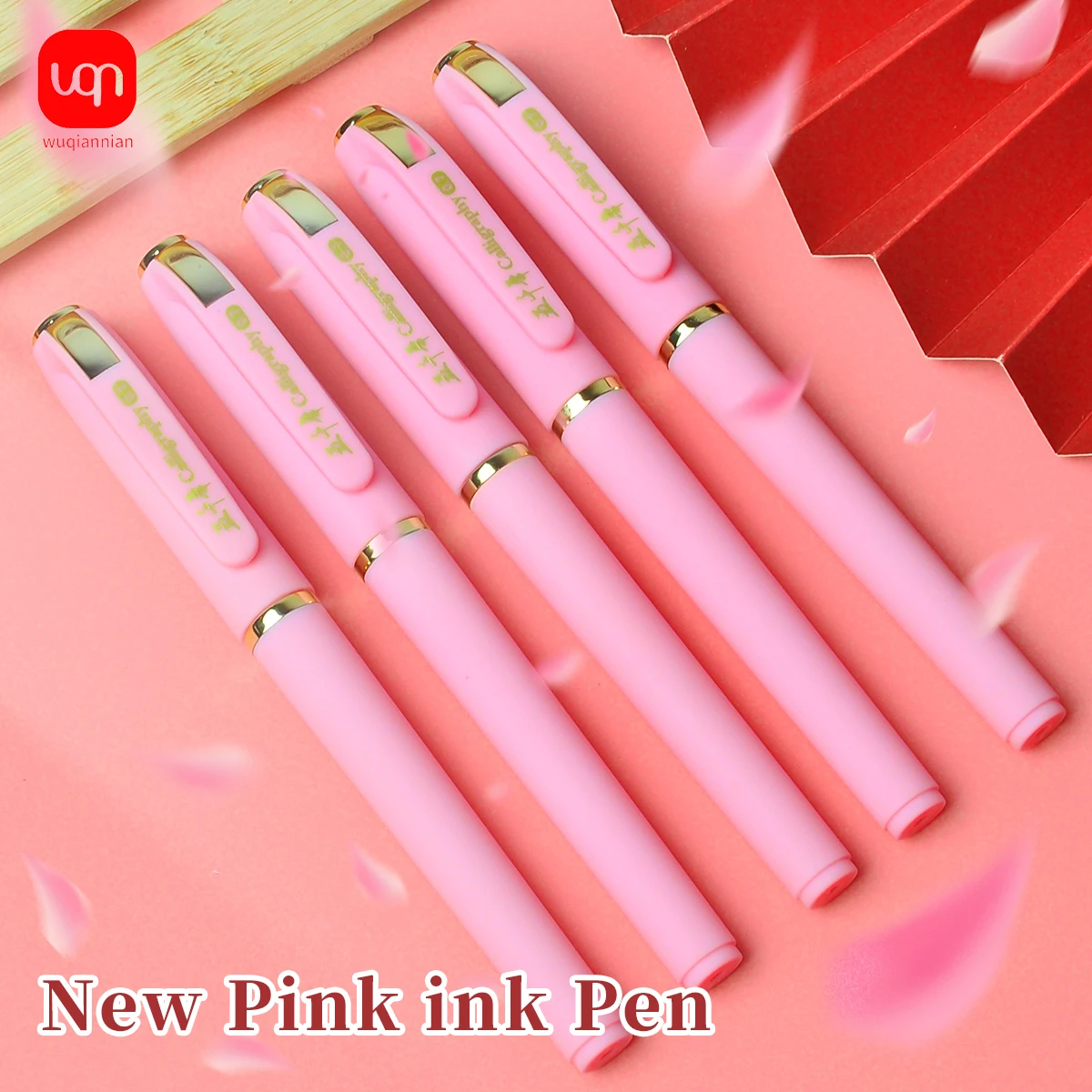 Frosted Pink Gel Pen 3/6/12pcs Lovely Ballpoint Pen Bulk 0.7mm Mid-point Pink Ink Pen Office and School Supplies