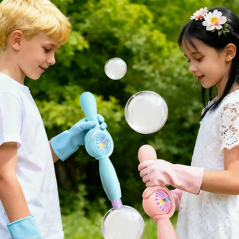 Maszyna do robienia baniek dymnych Elastyczna mgła baniek Magiczna różdżka Interaktywna kolorowa maszyna do robienia baniek z oświetleniem Imprezy letnie Zabawki dla dzieci