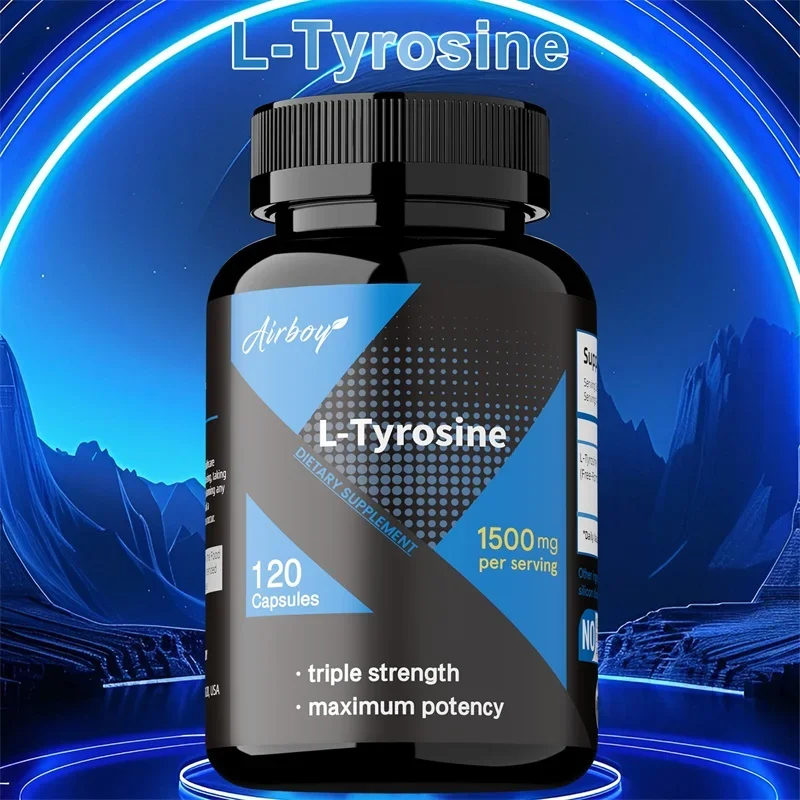 L-Tyrosine Supplement - Support Memory, Mental Clarty, Alertness, Brain Function, Boosts Energy, Immunity , Vegan