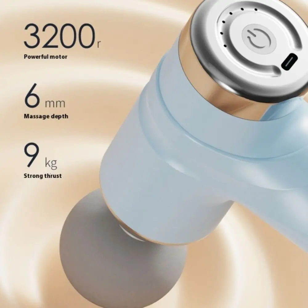 

Электрический мини-массажер для фасции, 6-скоростной 4-типный массажер для расслабления мышц, портативный массажер с автоподдержкой