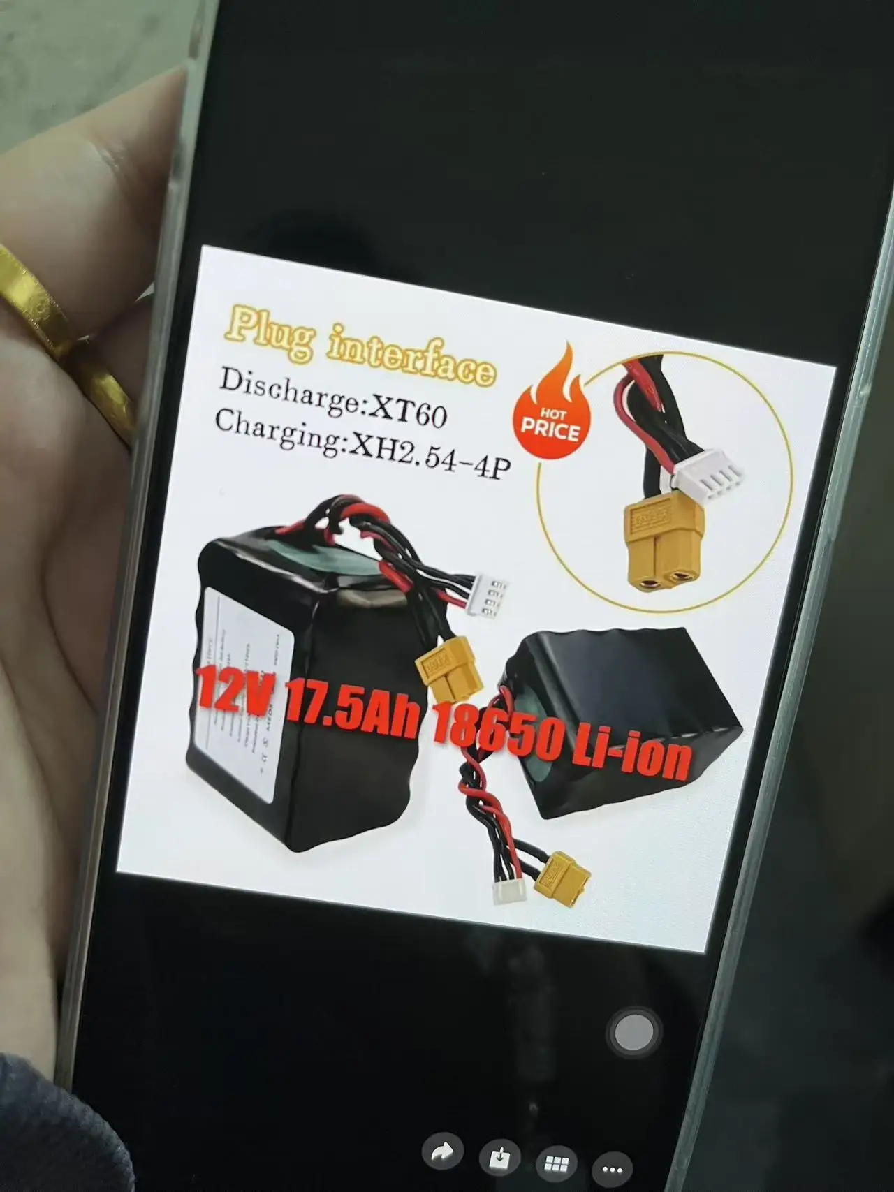 

AIMJIN 12V 17.5Ah 18650 Li-ion Battery Pack 3S5P Rechargeable for RC Airplane Drone Quadrotor XH2.54-4P XT60 Connector