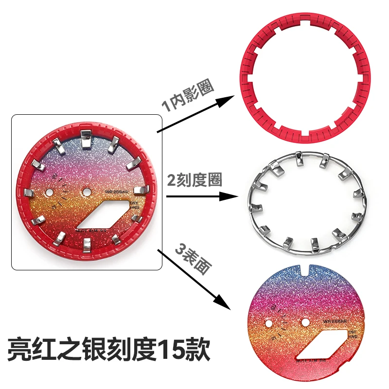 Para casioak mod kit relógio dial placa face escala capítulo anel relógio lume para casio G-SHOCK ga2100 2110 GA-2100 combinação terno