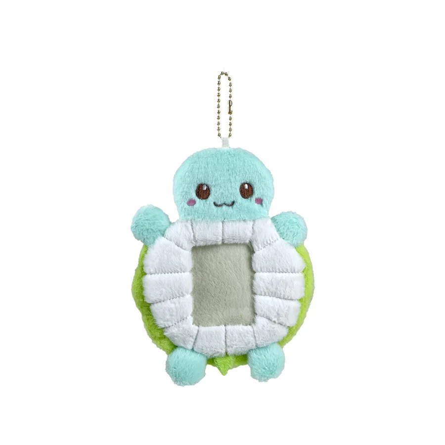 Cute cartoon little turtle photo card holder Korea idol turtle doll girl cute key chain ID credit protection stationery ornament