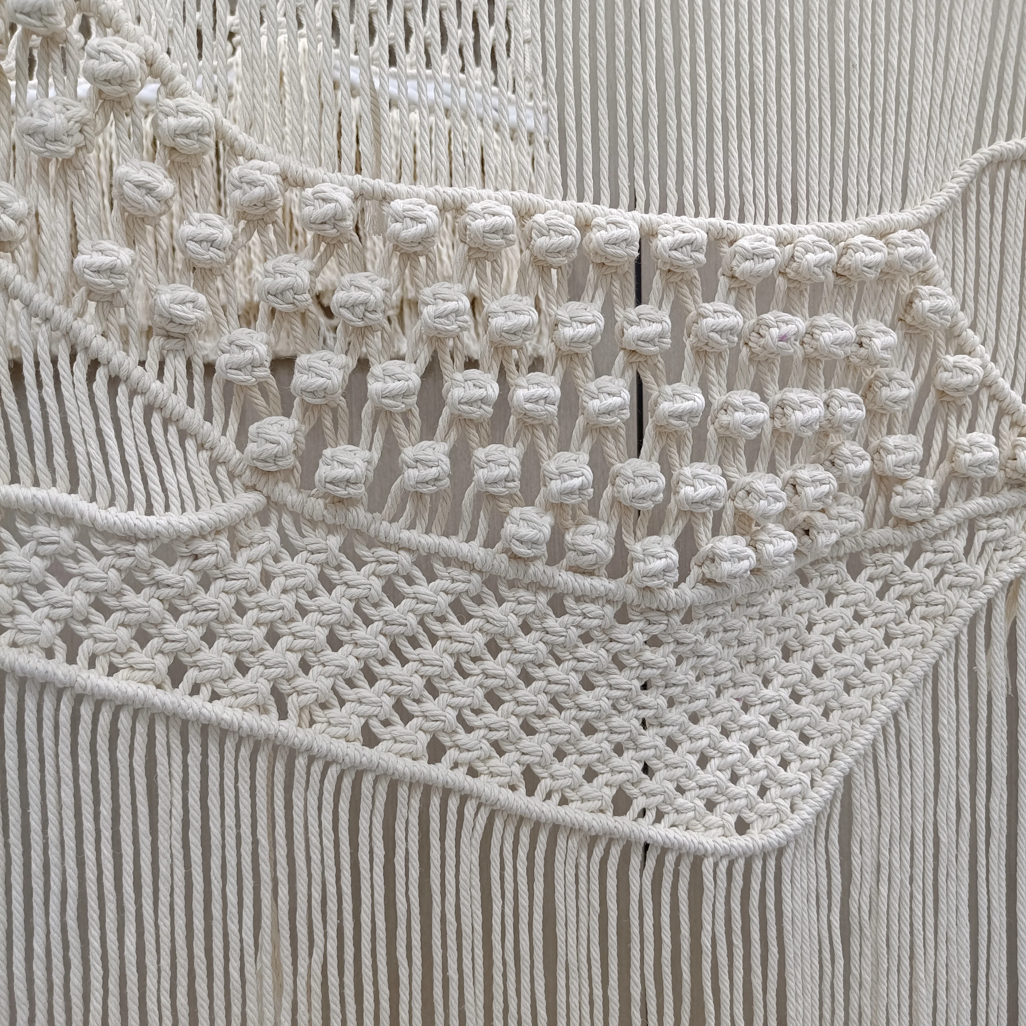 Handmade Custom Cotton Boho Macrame Tapestry Wall Hanging Irregular Pattern Non-Washable Birthday Anniversary Moon Art Decor