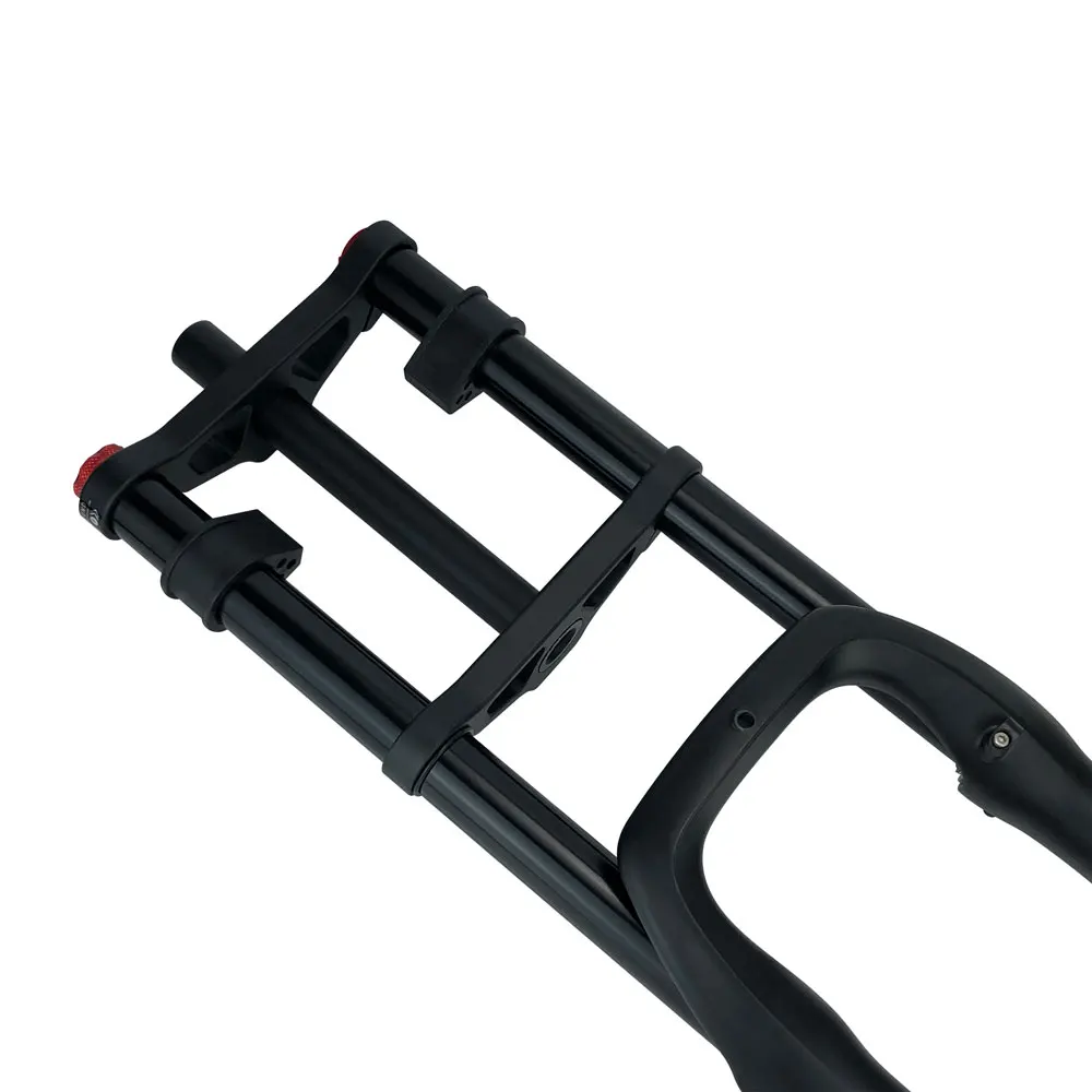 20x4.0 26*4.0 MTB Dual-Motor Luftfederungsgabel QR 9*135mm 15*135mm Strand Schnee Motorrad Elektro E-Bike Doppelkronen-Luftgabel – Detail 16
