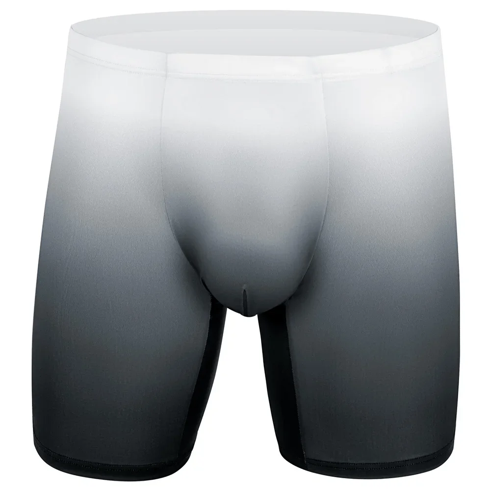 

Fashion Boxershorts Men Underwear Convex Pouch Underpants Long Middle Waist Boxer Briefs Tights Sleepwear Bottoms Panties 2023