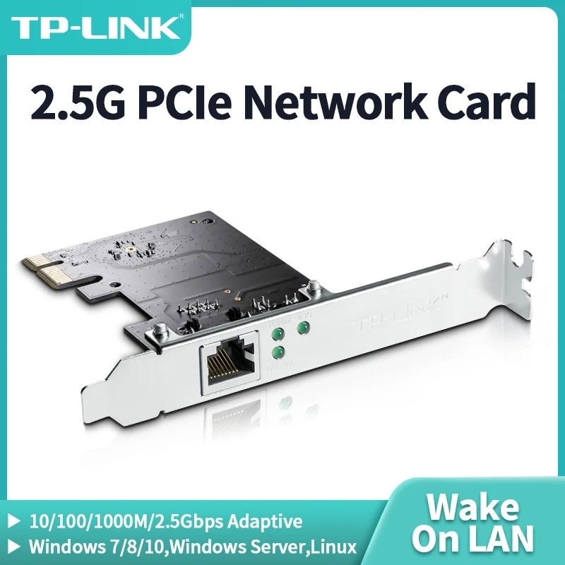 TP-Link 2.5G PCIe بطاقة الشبكة 2.5Gbe إيثرنت واجهة محول 10/100M/1G/2.5Gbps نيك متوافق مع ويندوز/لينكس TL-NG421