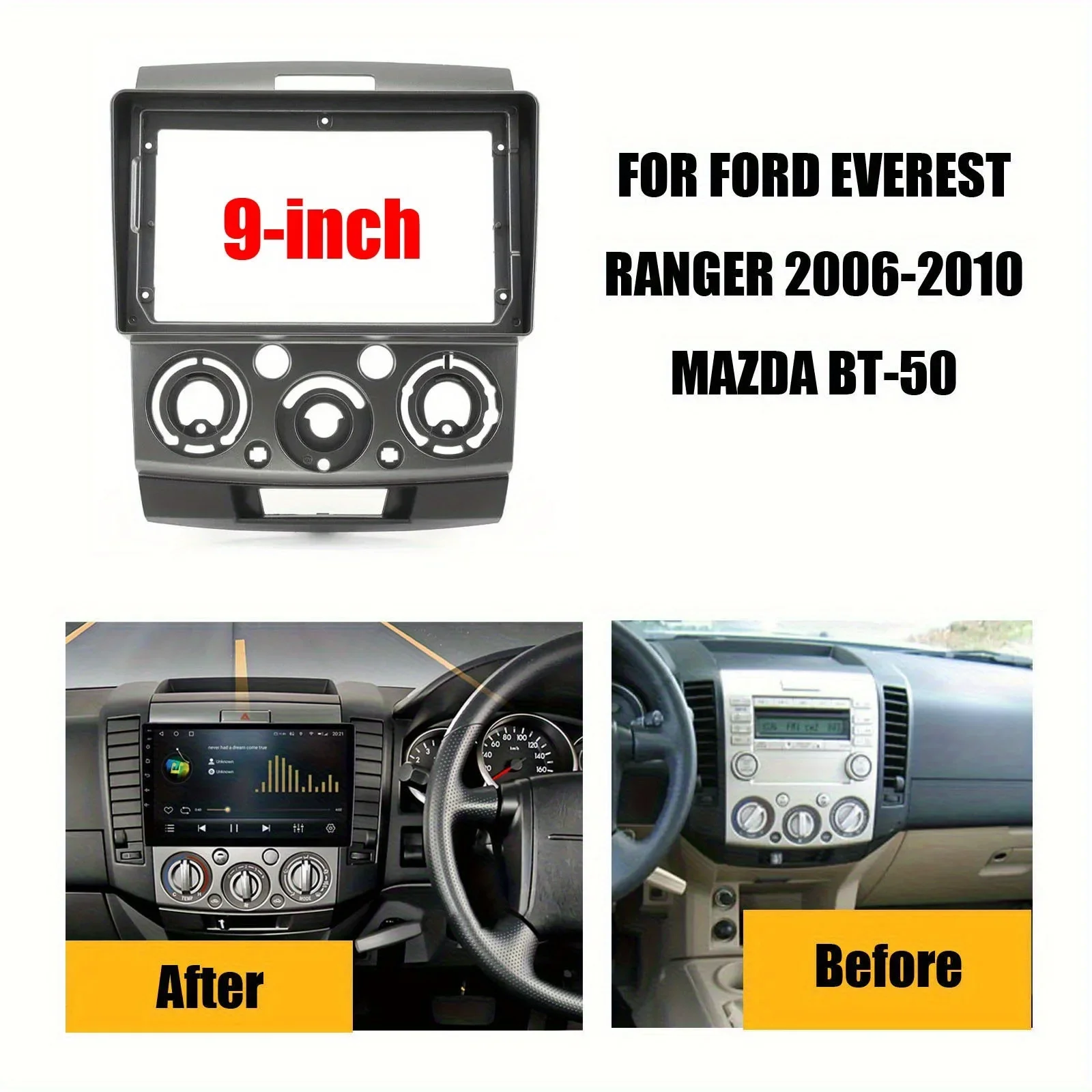 

2 din Car radio Fascia For Ford Everest 2006+ For Ranger 2006-2010 For Mazda BT-50 2006-2011 Car Radio Frame car stereo panel