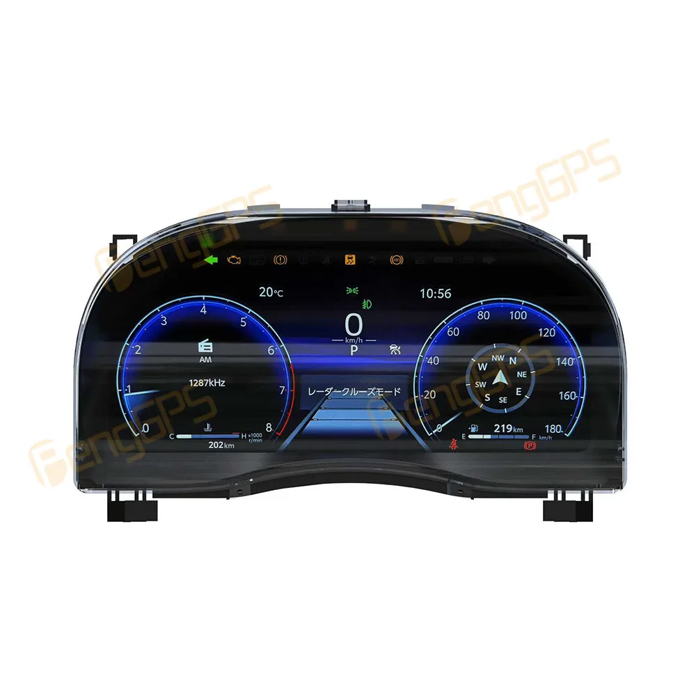 Painel de instrumentos lcd, cabine virtual speedfor toyota alphard série 20/30, atualização para 40 séries, cluster digital de instrumentos de carro