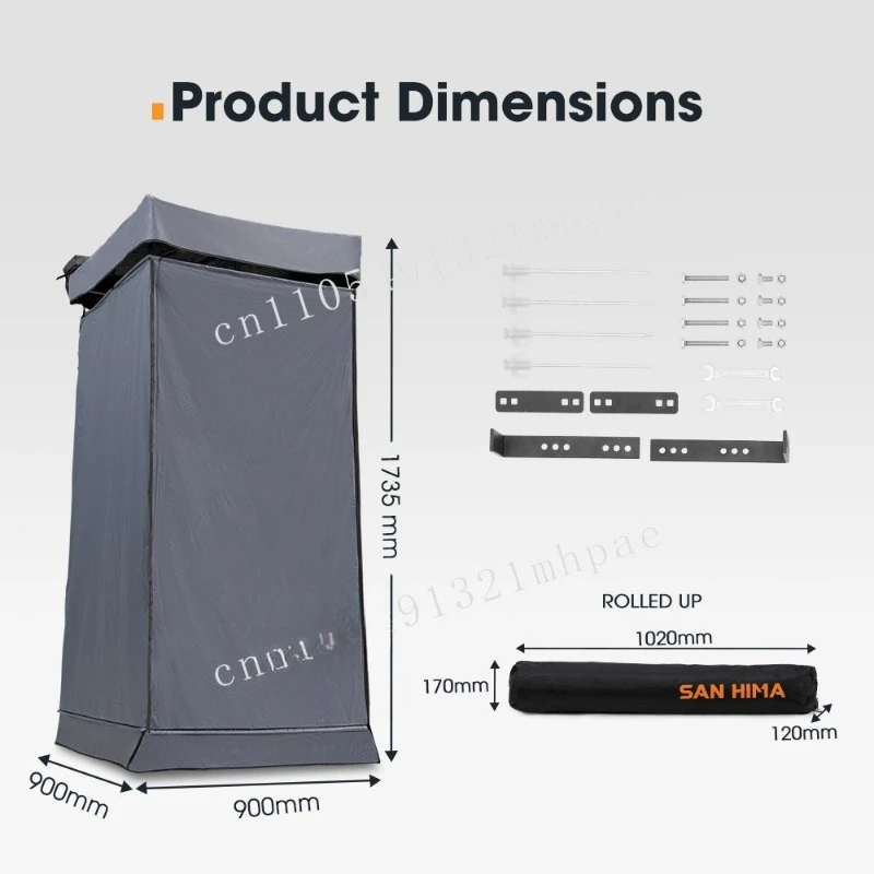 المحمولة طوي التخييم دش خيمة المظلة سيارة الجانب دش خيمة المرحاض حمام خيمة المدمج في صمام ثنائي باعث للضوء مصباح بار