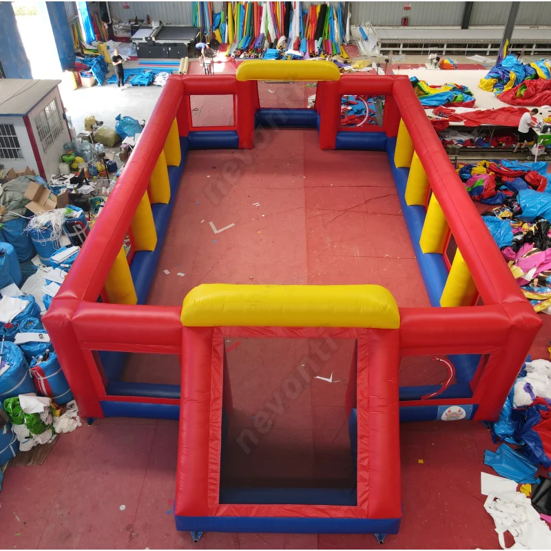 Wholesale 16x8m Portable Inflatable Soccer Field for Party and Training Soccer Castlepromote sales