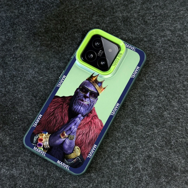 Marvel Red Skull Thanos For Xiaomi Mi 11 12T 13T Poco F4 F3 X3 X5 C51 C50 M3 M5S Pro Lite 5G Colorful Silver Funda Phone Case