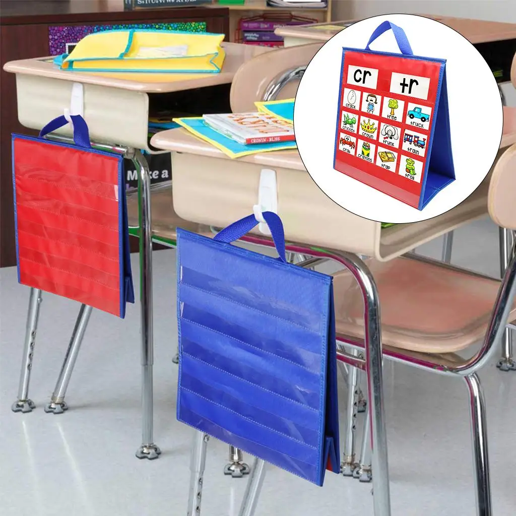 Imagem -02 - Bolsa de Mesa Portátil para Ensino de Sala de Aula Titular do Cartão de Palavras Gráfico