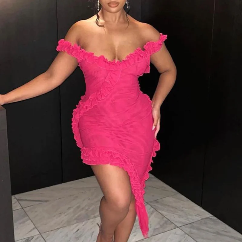 

Pink Dresse Dresses for Women Party Dress Evening Robe Fashion Streetwear Sexy Night Club Outfit Y2K V Neck Female Clothing